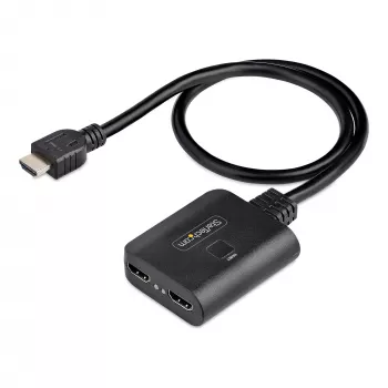 Splitter HDMI a 2 porte StarTech.com, video HDMI 2.0 4K 60Hz, splitter HDMI 4K 1 In 2 Out, splitter display/uscita HDMI 1x2, HDR/HDCP, cavo HDMI integrato da 50 cm