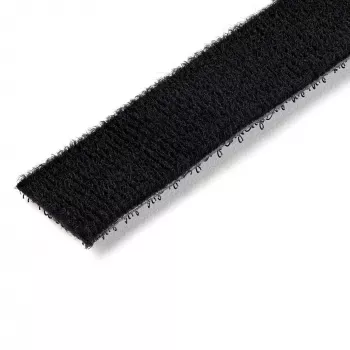 Rotolo di velcro da 100 ft StarTech.com – fascette per cavi riutilizzabili da tagliare – nastro industriale per fissaggio cavi in formato grande / avvolgimento in tessuto regolabile nero / fascette per gestione cavi autoadesive riutilizzabili