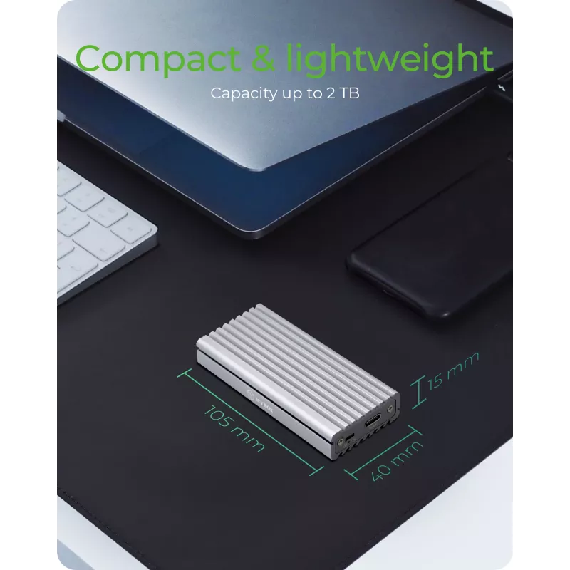 Case per SSD ICY BOX IB-1817Ma-C31 argento M.2