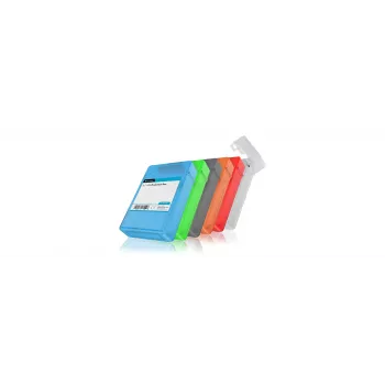 ICY BOX IB-AC602b-6 Custodia in plastica blu, verde, grigio, arancione, rosso, bianco