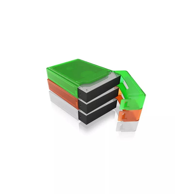 ICY BOX IB-AC602b-6 Custodia in plastica blu, verde, grigio, arancione, rosso, bianco