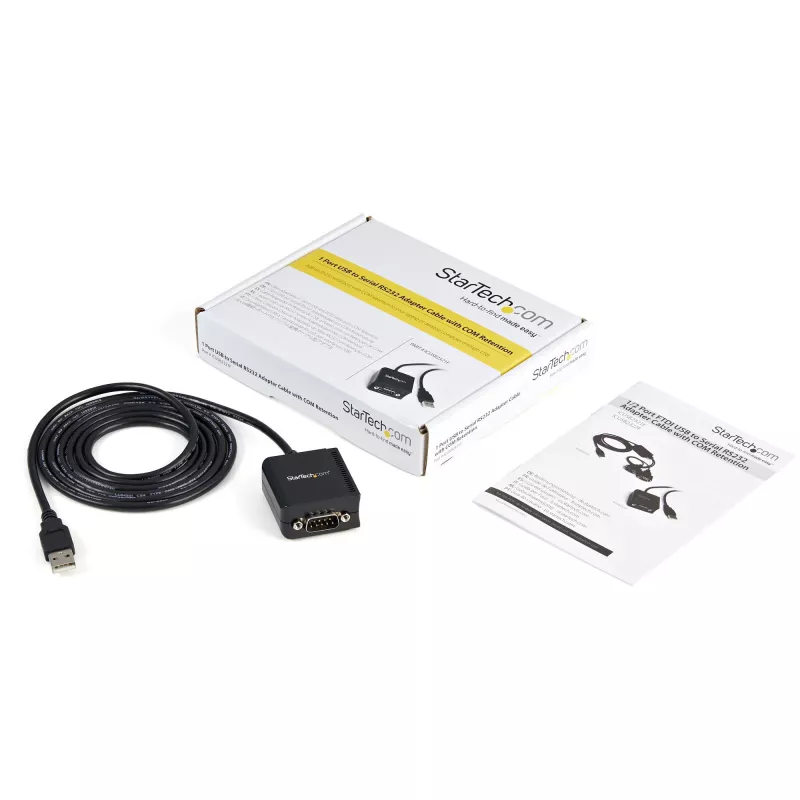 StarTech.com Cavo adattatore da 1 porta FTDI USB a seriale RS232 con mantenimento COM