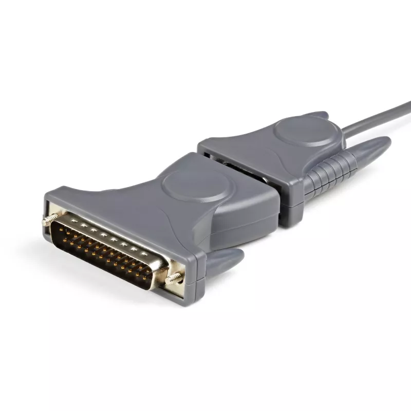 StarTech.com ICUSB232DB25 cavo adattatore da USB 2.0 a seriale RS232, DB9/DB25, grigio