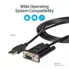 StarTech.com ICUSB232FTN cavo adattatore da USB a seriale null modem RS232 DB9 DCE a 1 porta, FTDI, USB 2.0, nero