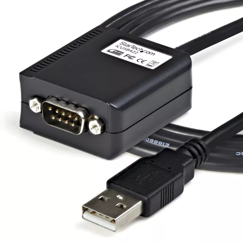 StarTech.com Cavo adattatore seriale professionale da 1,8m da 1 porta RS422/485 USB con mantenimento COM, adattatore da USB a RS422 - TAA