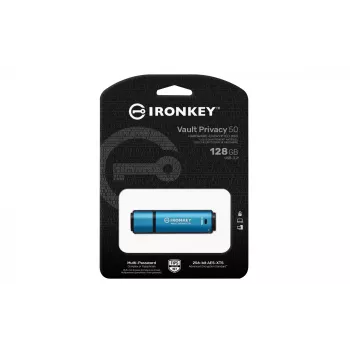 Kingston Technology IronKey 128 GB Vault Privacy 50 crittografato AES-256, FIPS 197