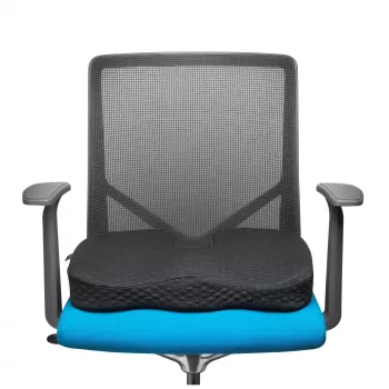 Kensington Cuscino seduta Premium Cool-Gel, cuscino seduta, memory foam, sedia, nero, tinta unita, cerniera