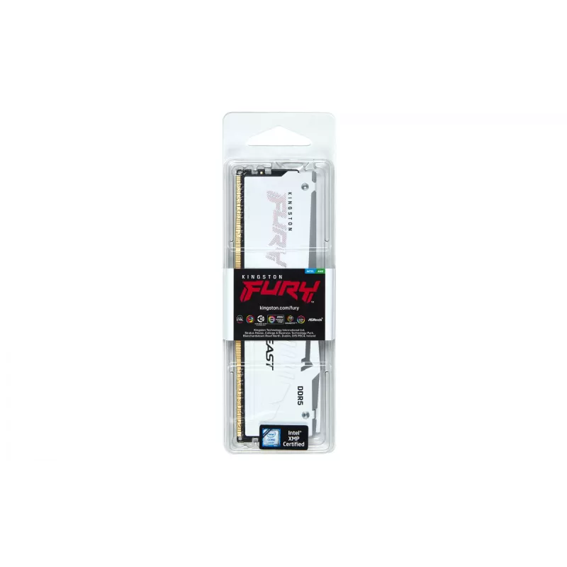 Kingston Technology FURY Beast 16GB 6000MT/s DDR5 CL30 DIMM bianco RGB EXPO