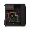 Case PC KRUX Astro Cube nero — chassis Cube, supporta Micro ATX/Mini-ITX, 1 alloggiamento 3,5 inch + 2 da 2,5 inch, finestra laterale, alimentatore max 28 cm, altezza massima dissipatore 136 mm