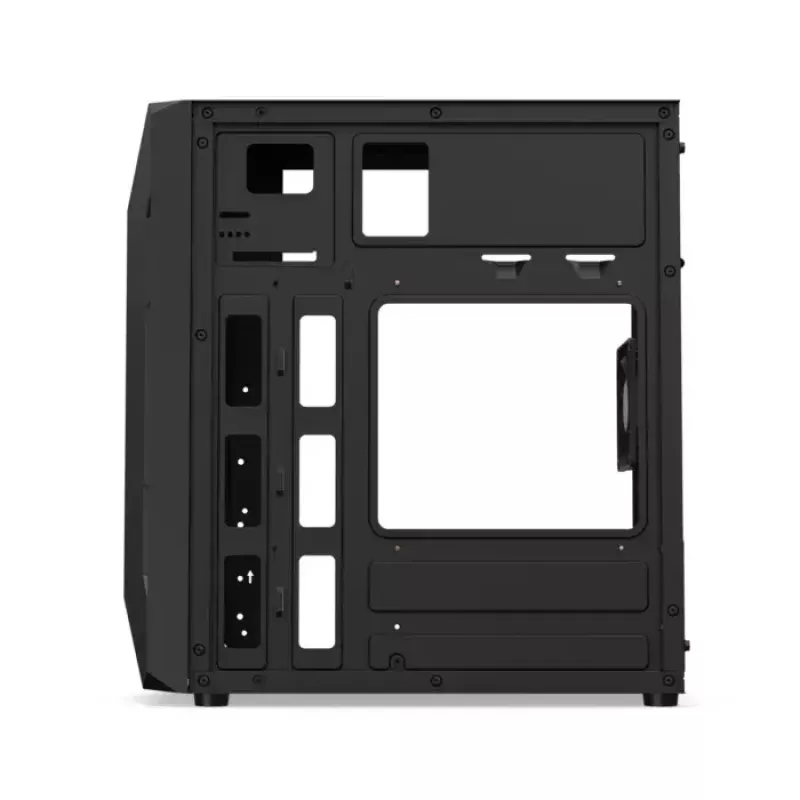 Case PC KRUX Astro Cube nero — chassis Cube, supporta Micro ATX/Mini-ITX, 1 alloggiamento 3,5 inch + 2 da 2,5 inch, finestra laterale, alimentatore max 28 cm, altezza massima dissipatore 136 mm