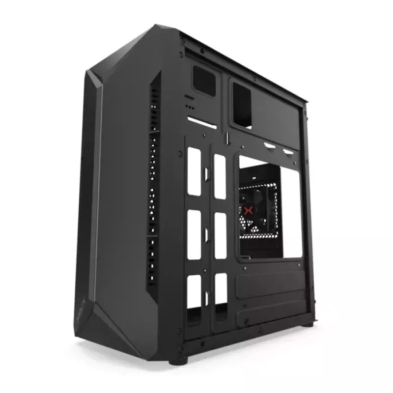 Case PC KRUX Astro Cube nero — chassis Cube, supporta Micro ATX/Mini-ITX, 1 alloggiamento 3,5 inch + 2 da 2,5 inch, finestra laterale, alimentatore max 28 cm, altezza massima dissipatore 136 mm