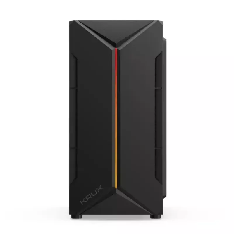 Case PC KRUX Astro Cube nero — chassis Cube, supporta Micro ATX/Mini-ITX, 1 alloggiamento 3,5 inch + 2 da 2,5 inch, finestra laterale, alimentatore max 28 cm, altezza massima dissipatore 136 mm