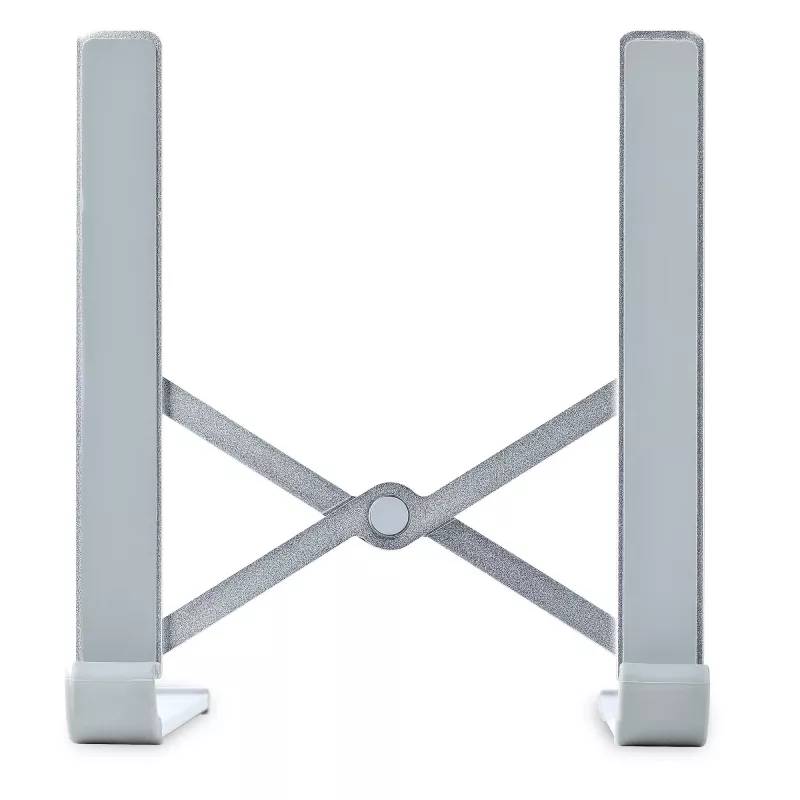 StarTech.com supporto pieghevole per laptop, supporto portatile ergonomico regolabile in altezza, struttura in alluminio ventilata supporta 10 kg, inclinabile/rialzato/angolato per laptop/tablet, design pieghevole
