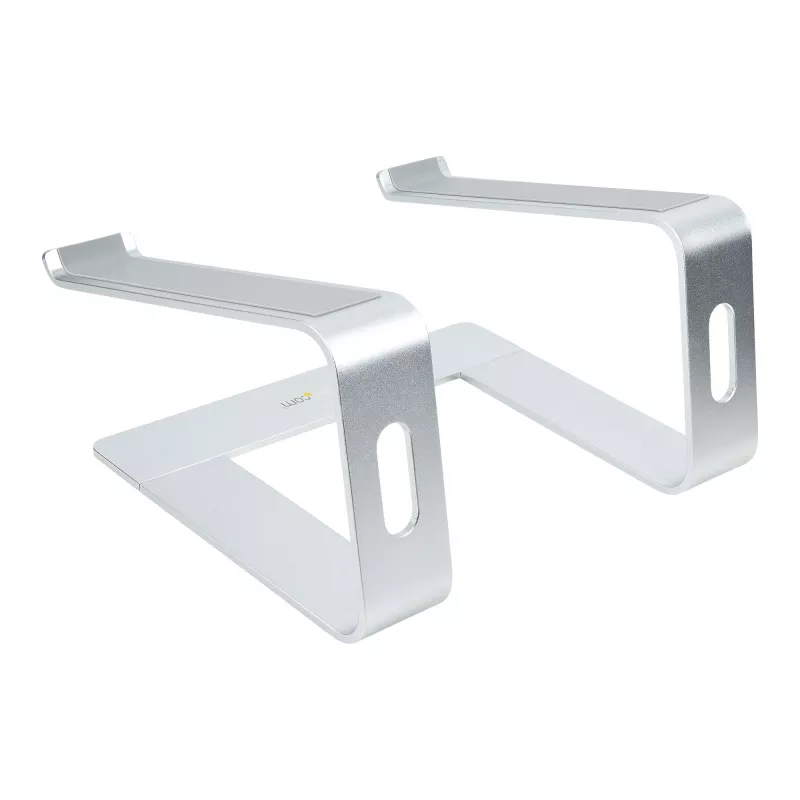 StarTech.com supporto per laptop da scrivania, supporta 5 kg/11 lb, alluminio, argento, rialzo ergonomico per laptop, supporto portatile per laptop, supporto per computer per MacBook Air/Pro, Dell XPS, Lenovo