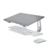 StarTech.com supporto per laptop da scrivania, supporta 5 kg/11 lb, alluminio, argento, rialzo ergonomico per laptop, supporto portatile per laptop, supporto per computer per MacBook Air/Pro, Dell XPS, Lenovo