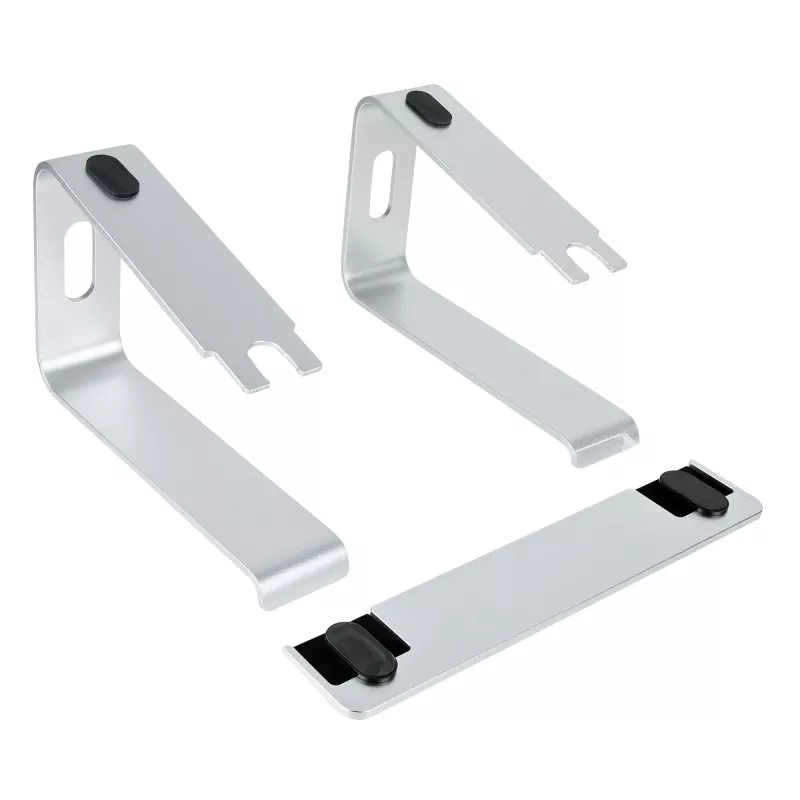StarTech.com supporto per laptop da scrivania, supporta 5 kg/11 lb, alluminio, argento, rialzo ergonomico per laptop, supporto portatile per laptop, supporto per computer per MacBook Air/Pro, Dell XPS, Lenovo