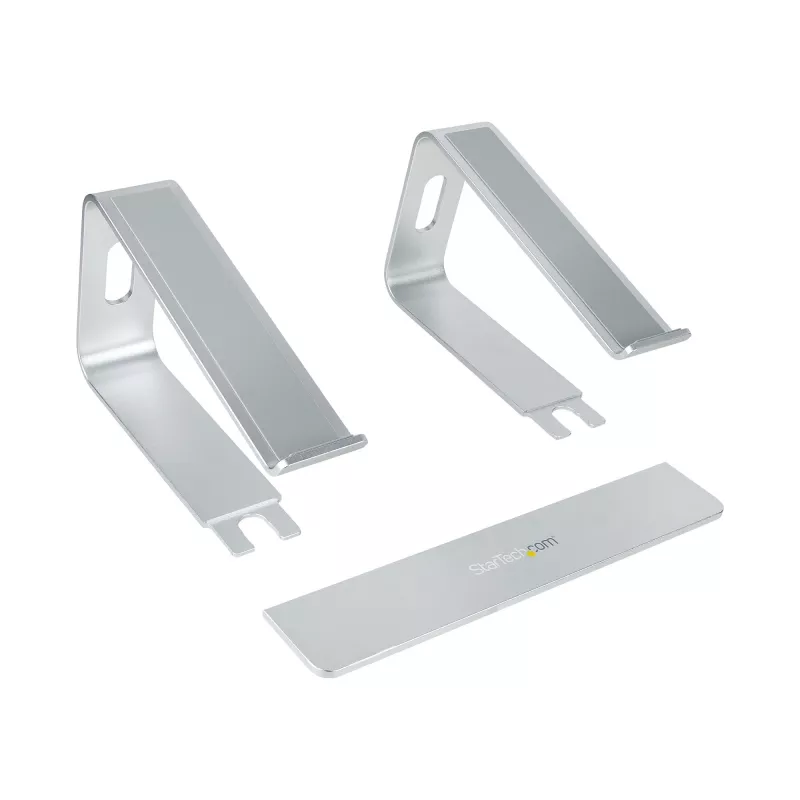 StarTech.com supporto per laptop da scrivania, supporta 5 kg/11 lb, alluminio, argento, rialzo ergonomico per laptop, supporto portatile per laptop, supporto per computer per MacBook Air/Pro, Dell XPS, Lenovo