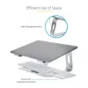 StarTech.com supporto per laptop da scrivania, supporta 5 kg/11 lb, alluminio, argento, rialzo ergonomico per laptop, supporto portatile per laptop, supporto per computer per MacBook Air/Pro, Dell XPS, Lenovo