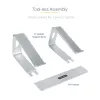 StarTech.com supporto per laptop da scrivania, supporta 5 kg/11 lb, alluminio, argento, rialzo ergonomico per laptop, supporto portatile per laptop, supporto per computer per MacBook Air/Pro, Dell XPS, Lenovo