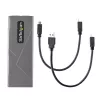 StarTech.com case USB-C 10 Gbit/s per M.2 NVMe o M.2 SATA SSD – case esterno in alluminio senza attrezzi per M.2 PCIe/SATA NGFF SSD – cavo host USB Type-C e Type-A – supporta 2230/2242/2260/2280