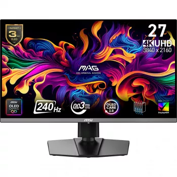 MSI MAG 272UP QD-OLED X24 monitor per computer 67,3 cm (26,5 pollici) 3840 x 2160 pixel 4K Ultra HD nero