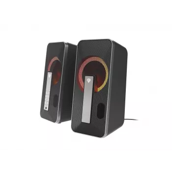 GENESIS Helium 100 BT RGB set di altoparlanti 10 W PC/Laptop nero, argento 2.0 canali Bluetooth