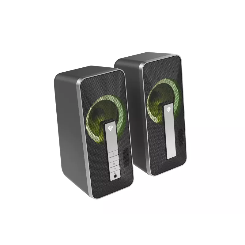 GENESIS Helium 100 BT RGB set di altoparlanti 10 W PC/Laptop nero, argento 2.0 canali Bluetooth