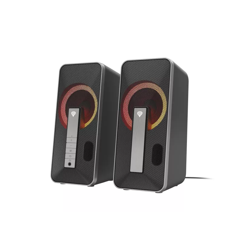 GENESIS Helium 100 BT RGB set di altoparlanti 10 W PC/Laptop nero, argento 2.0 canali Bluetooth