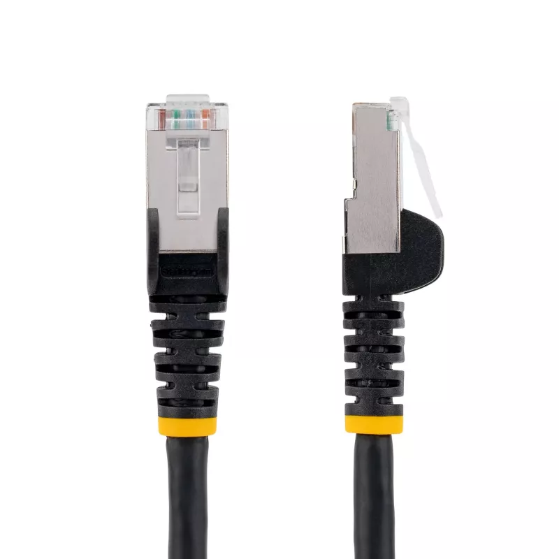 StarTech.com Cavo Ethernet CAT6a 1m – nero – Low Smoke Zero Halogen (LSZH) – 10GbE 500MHz 100W PoE++ snagless RJ-45 con scarichi di trazione S/FTP cavo patch di rete
