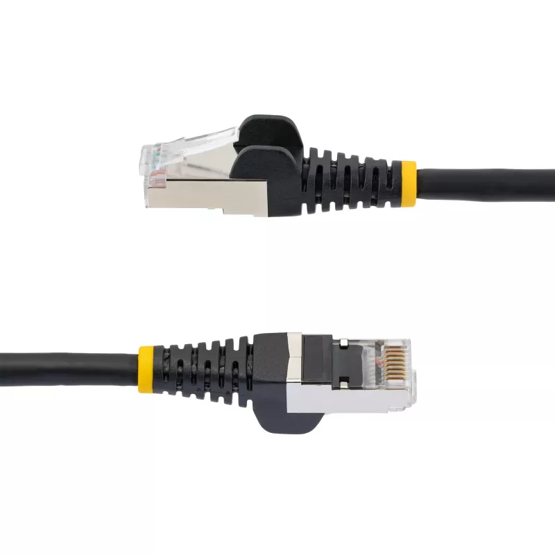 StarTech.com Cavo Ethernet CAT6a 1m – nero – Low Smoke Zero Halogen (LSZH) – 10GbE 500MHz 100W PoE++ snagless RJ-45 con scarichi di trazione S/FTP cavo patch di rete