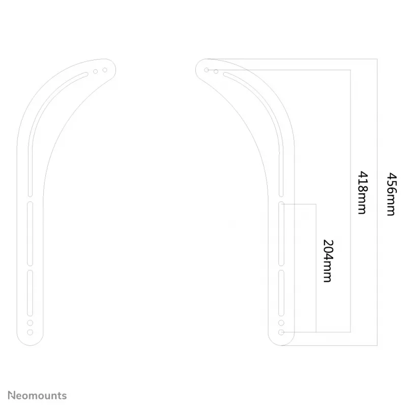 Neomounts NS-SB100 Supporto per soundbar Sonos – max. 15 kg – montaggio a schermo