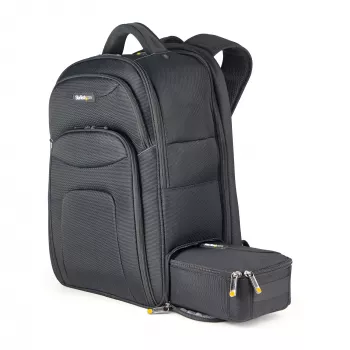 StarTech.com Zaino per laptop 17,3 pollici con custodia organizer accessori rimovibile – Zaino tecnico IT professionale per lavoro/viaggi/pendolarismo – Borsa per computer ergonomica – Nylon balistico robusto – Scomparti per notebook/tablet