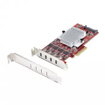 StarTech.com Scheda PCIe USB Type-C a 4 porte, USB 3.2 10Gbps, scheda di espansione USB-C PCI Express, 4 controller USB indipendenti, Windows/Linux/macOS, conforme TAA
