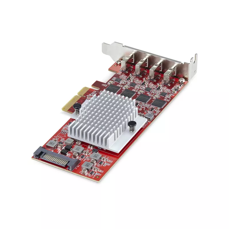 StarTech.com Scheda PCIe USB Type-C a 4 porte, USB 3.2 10Gbps, scheda di espansione USB-C PCI Express, 4 controller USB indipendenti, Windows/Linux/macOS, conforme TAA