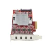 StarTech.com Scheda PCIe USB Type-C a 4 porte, USB 3.2 10Gbps, scheda di espansione USB-C PCI Express, 4 controller USB indipendenti, Windows/Linux/macOS, conforme TAA