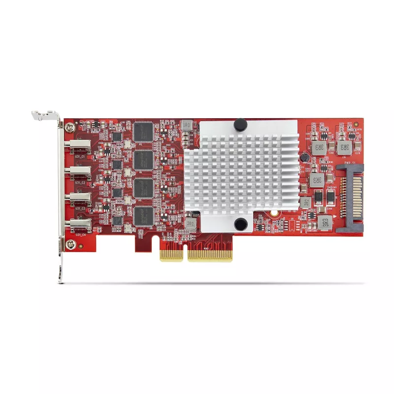 StarTech.com Scheda PCIe USB Type-C a 4 porte, USB 3.2 10Gbps, scheda di espansione USB-C PCI Express, 4 controller USB indipendenti, Windows/Linux/macOS, conforme TAA