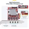 StarTech.com Scheda PCIe USB Type-C a 4 porte, USB 3.2 10Gbps, scheda di espansione USB-C PCI Express, 4 controller USB indipendenti, Windows/Linux/macOS, conforme TAA