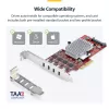StarTech.com Scheda PCIe USB Type-C a 4 porte, USB 3.2 10Gbps, scheda di espansione USB-C PCI Express, 4 controller USB indipendenti, Windows/Linux/macOS, conforme TAA