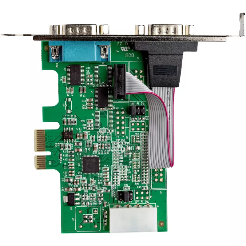 StarTech.com Adattatore seriale RS232 PCI Express a 2 porte - Controller host seriale PCIe RS232 - Scheda da PCIe a doppia seriale DB9 - UART 16950 - Scheda di espansione - Windows e Linux