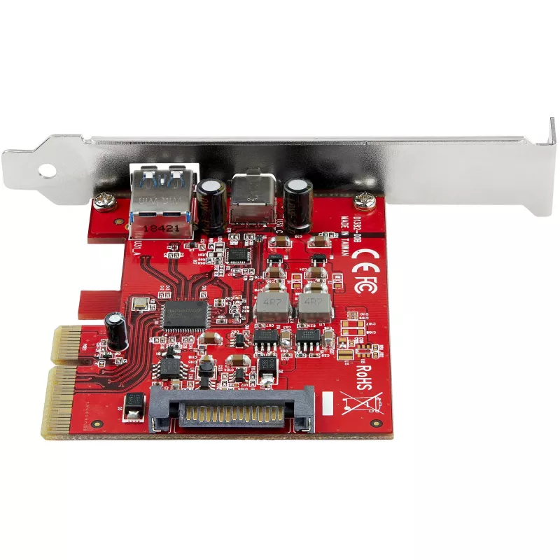StarTech.com Scheda PCIe USB-A e USB-C a 2 porte 10Gbps – Scheda adattatore controller host USB 3.2 Gen 2 PCI Express Type-C/A – Scheda di espansione PCIe USB 3.2 Gen 2x1 – Windows, macOS, Linux