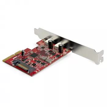 StarTech.com Scheda PCIe USB 3.2 Gen 2 a 2 porte, scheda controller USB-C 10Gbps SuperSpeed PCI Express 3.0 x4, scheda adattatore USB Type-C, solo dati, Windows/macOS/Linux, TAA