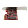 StarTech.com Scheda PCIe USB 3.2 Gen 2 a 2 porte, scheda controller USB-C 10Gbps SuperSpeed PCI Express 3.0 x4, scheda adattatore USB Type-C, solo dati, Windows/macOS/Linux, TAA