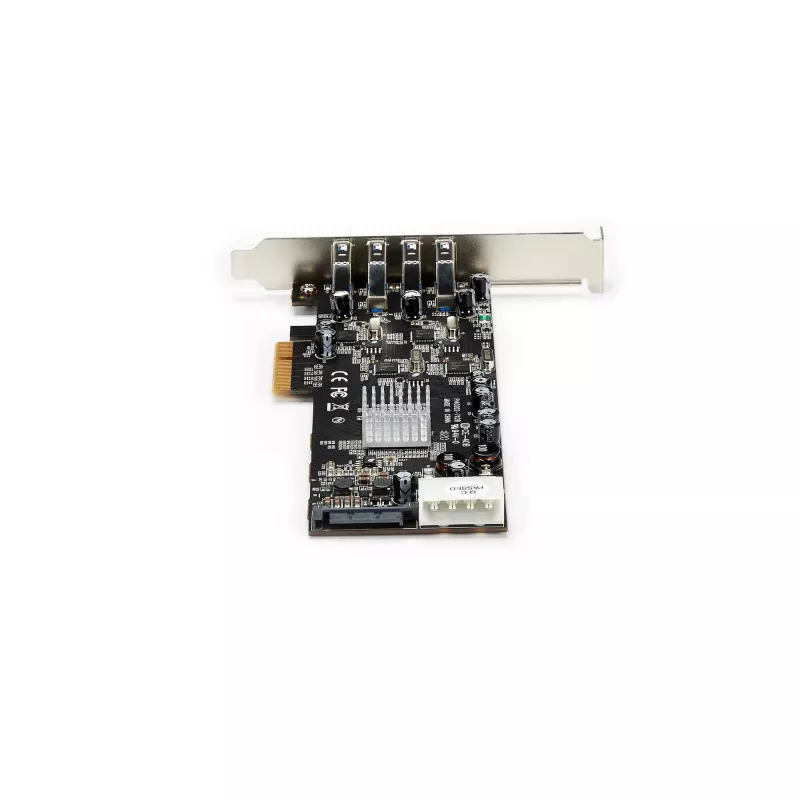 Scheda PCIe StarTech.com con 4 porte USB 3.0 e 4 canali dedicati da 5 Gbps (USB 3.1 Gen 1) – UASP – alimentazione SATA / LP4 – scheda adattatore PCI Express
