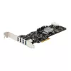 Scheda PCIe StarTech.com con 4 porte USB 3.0 e 4 canali dedicati da 5 Gbps (USB 3.1 Gen 1) – UASP – alimentazione SATA / LP4 – scheda adattatore PCI Express