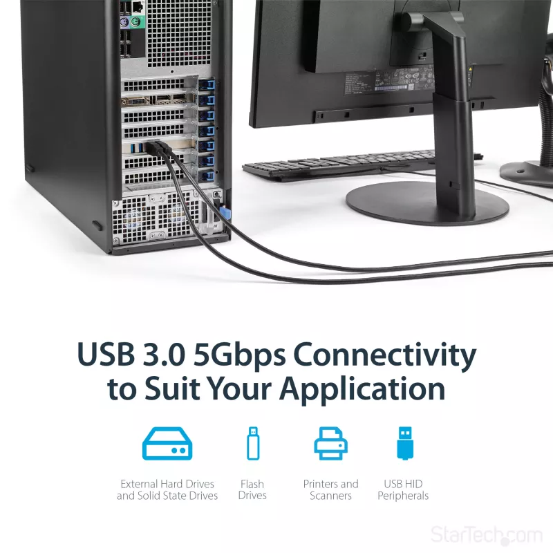 Scheda PCIe StarTech.com con 4 porte USB 3.0 e 4 canali dedicati da 5 Gbps (USB 3.1 Gen 1) – UASP – alimentazione SATA / LP4 – scheda adattatore PCI Express