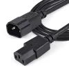 StarTech.com Cavo di prolunga elettrica 1m, C14 a C13, 10A 125V, 18AWG, cavo di prolunga per computer, prolunga cavo AC da IEC-320-C14 a IEC-320-C13 per alimentatori, certificato UL
