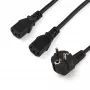 StarTech.com Cavo di alimentazione per computer 2m (6ft) a Y, 18AWG, da Schuko EU a 2x C13, 10A 250V, cavo AC di ricambio nero, cavo di alimentazione per stampante, cavo per alimentatore PC, cavo di alimentazione monitor – certificato UL