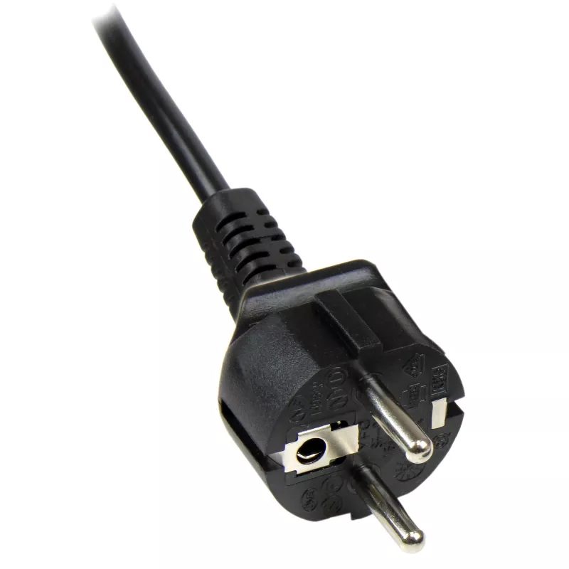 StarTech.com Cavo di alimentazione per laptop 1m, da Schuko EU a C5, 2,5 A, 250 V, 18AWG, cavo AC di ricambio per notebook/laptop, cavo per alimentatore, cavo di ricarica laptop, cavo di alimentazione a trifoglio/mickey mouse