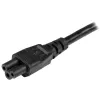 StarTech.com Cavo di alimentazione per laptop 1m, da Schuko EU a C5, 2,5 A, 250 V, 18AWG, cavo AC di ricambio per notebook/laptop, cavo per alimentatore, cavo di ricarica laptop, cavo di alimentazione a trifoglio/mickey mouse