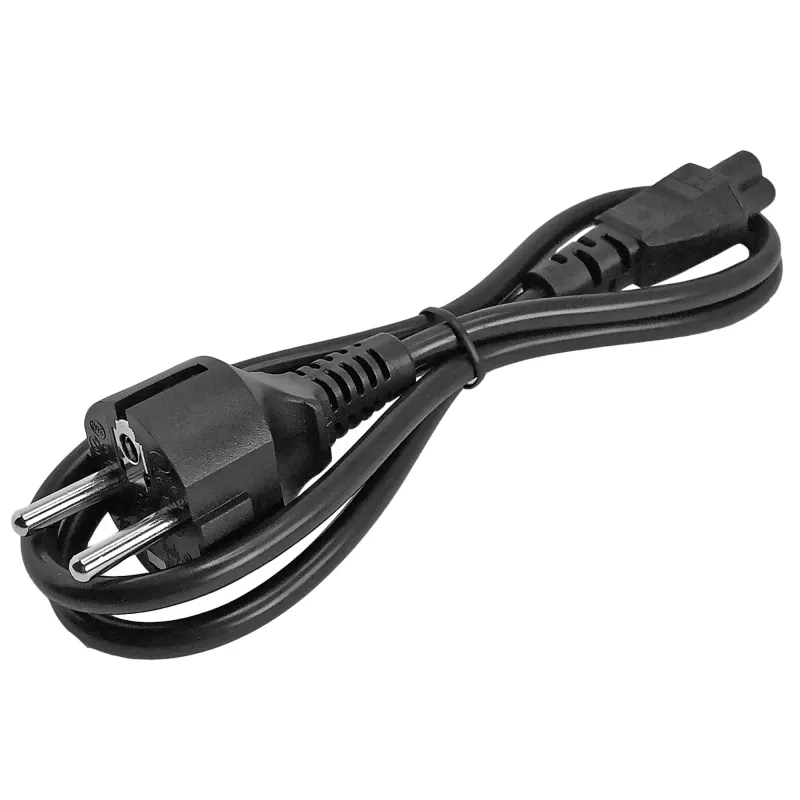 StarTech.com Cavo di alimentazione per laptop 1m, da Schuko EU a C5, 2,5 A, 250 V, 18AWG, cavo AC di ricambio per notebook/laptop, cavo per alimentatore, cavo di ricarica laptop, cavo di alimentazione a trifoglio/mickey mouse